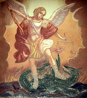 Archanděl Michael zápasí s drakem