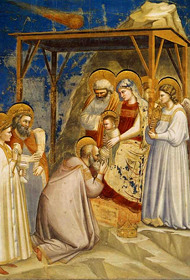 Giotto di Bondone (1266-1337) - Klanění Tří králů