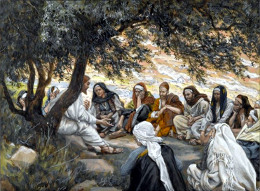 James Tissot (1836-1902) -  Ježíš hovoří s učedníky