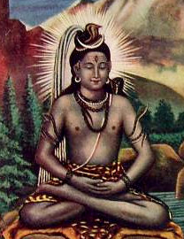 Meditující Šiva (ilustrace, cca 1940)