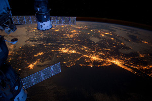 Východní pobřeží USA pohledem z ISS (6.2.2012)