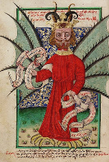 Satan prodává odpustky. Jenský kodex, 1490-1510