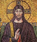 Ježíš Kristus na mozaice z 6. století